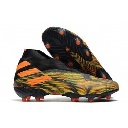 Buty piłkarskie adidas Nemeziz 19+ Fg Zielony Czarny Pomarańczowy