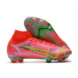 Buty Piłkarskie Nike Mercurial Superfly 8 Elite FG Czerwony Srebro Zielony