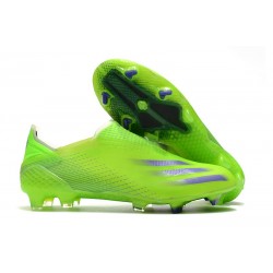 Buty Piłkarskie adidas X Ghosted + FG Zielony Fioletowy