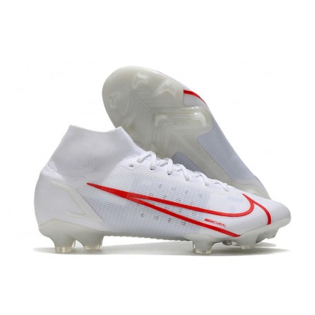 Buty Piłkarskie Nike Mercurial Superfly 8 Elite FG Biały Czerwony