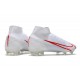 Buty Piłkarskie Nike Mercurial Superfly 8 Elite FG Biały Czerwony