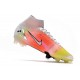 Buty Piłkarskie Nike Mercurial Superfly 8 Elite FG Biały Czerwony Srebro