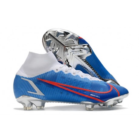 Nike Mercurial Superfly VIII Elite FG Niebieski Biały Czerwony