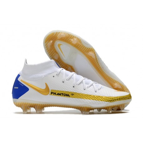 Nike Phantom GT Elite Dynamic Fit FG Biały Złoto Niebieski