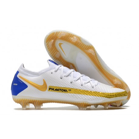 Buty Piłkarskie Nike Phantom GT Elite FG Biały Złoto Niebieski