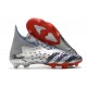 Buty Piłkarskie adidas Predator Freak+ FG Srebro Czarny Czerwony