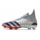 Buty Piłkarskie adidas Predator Freak+ FG Srebro Czarny Czerwony