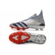 Buty Piłkarskie adidas Predator Freak+ FG Srebro Czarny Czerwony