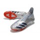 Buty Piłkarskie adidas Predator Freak+ FG Srebro Czarny Czerwony