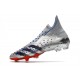 Buty Piłkarskie adidas Predator Freak+ FG Srebro Czarny Czerwony