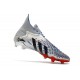 Buty Piłkarskie adidas Predator Freak+ FG Srebro Czarny Czerwony